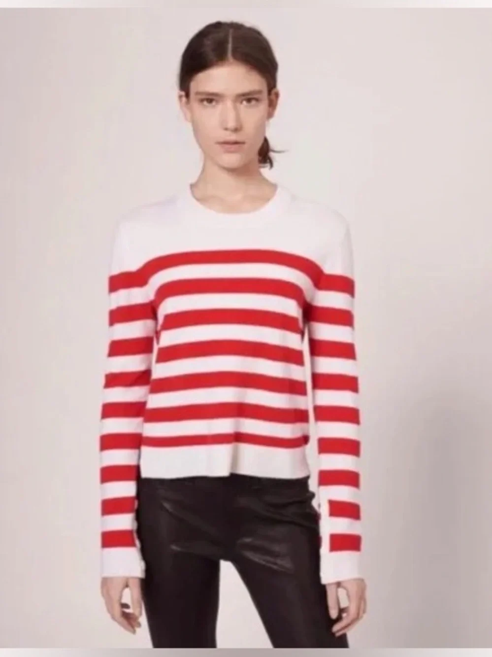 RAG BONE STRIPED NAUTICAL CASHMERE CREWNECK $395